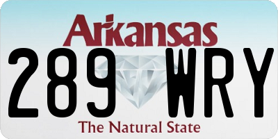 AR license plate 289WRY
