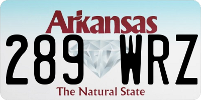 AR license plate 289WRZ