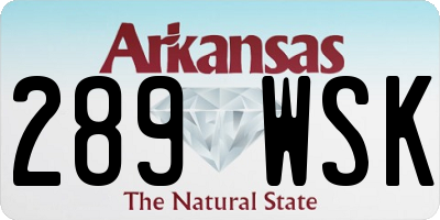 AR license plate 289WSK