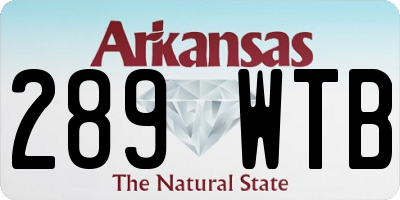 AR license plate 289WTB
