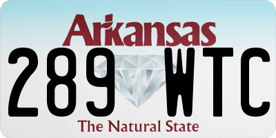 AR license plate 289WTC