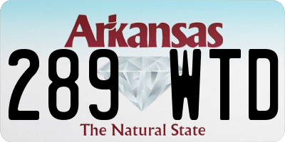 AR license plate 289WTD