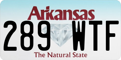AR license plate 289WTF