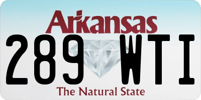 AR license plate 289WTI