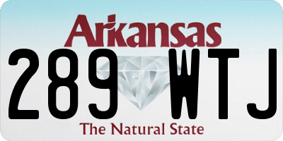 AR license plate 289WTJ