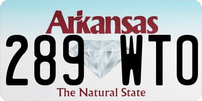 AR license plate 289WTO