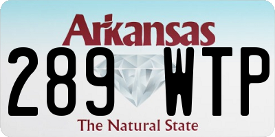 AR license plate 289WTP