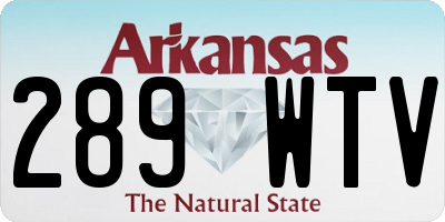 AR license plate 289WTV