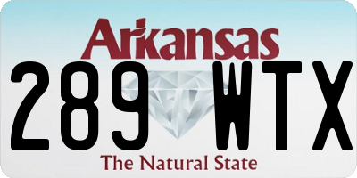 AR license plate 289WTX