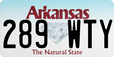 AR license plate 289WTY