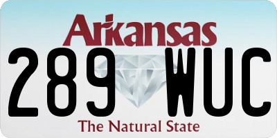 AR license plate 289WUC