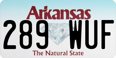 AR license plate 289WUF