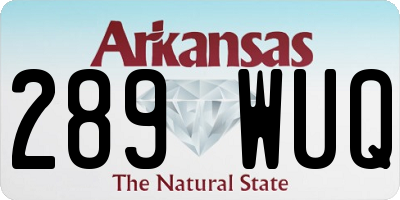 AR license plate 289WUQ
