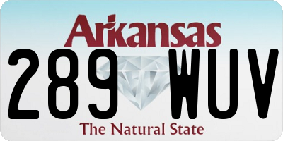 AR license plate 289WUV