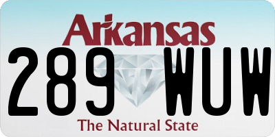 AR license plate 289WUW