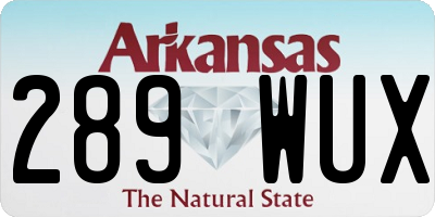 AR license plate 289WUX