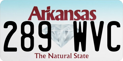 AR license plate 289WVC