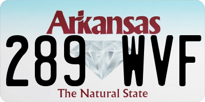 AR license plate 289WVF