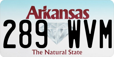 AR license plate 289WVM