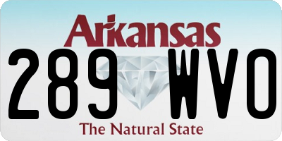 AR license plate 289WVO