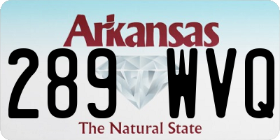 AR license plate 289WVQ
