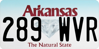 AR license plate 289WVR