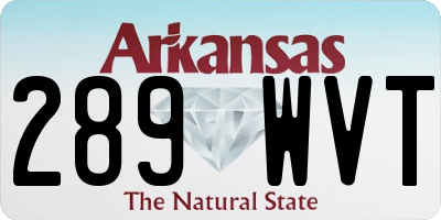 AR license plate 289WVT