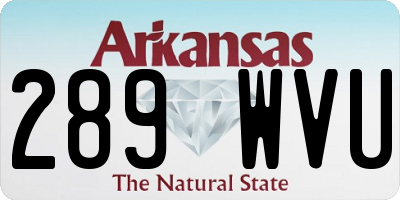 AR license plate 289WVU