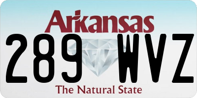 AR license plate 289WVZ
