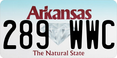 AR license plate 289WWC