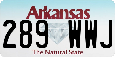 AR license plate 289WWJ