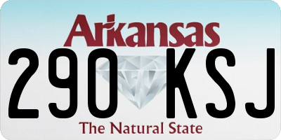 AR license plate 290KSJ