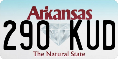 AR license plate 290KUD