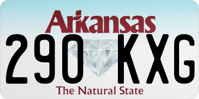 AR license plate 290KXG