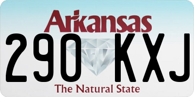 AR license plate 290KXJ