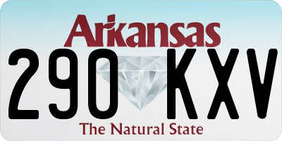 AR license plate 290KXV