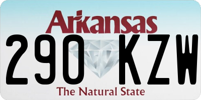 AR license plate 290KZW