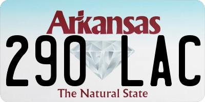 AR license plate 290LAC
