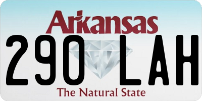 AR license plate 290LAH
