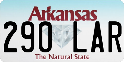 AR license plate 290LAR