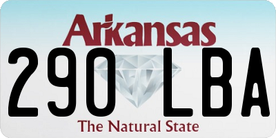 AR license plate 290LBA