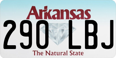 AR license plate 290LBJ