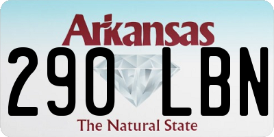 AR license plate 290LBN
