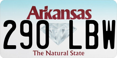 AR license plate 290LBW