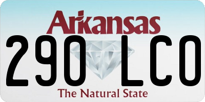AR license plate 290LCO