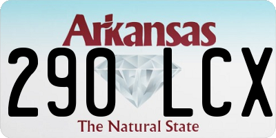 AR license plate 290LCX