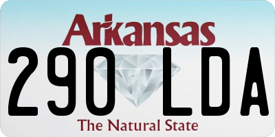 AR license plate 290LDA