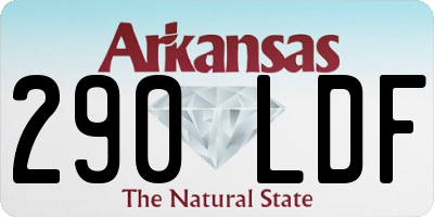 AR license plate 290LDF