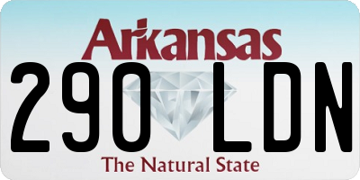 AR license plate 290LDN