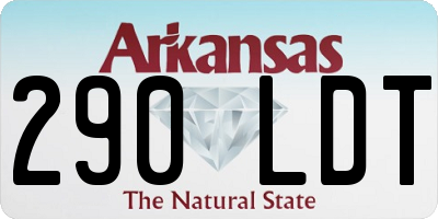 AR license plate 290LDT